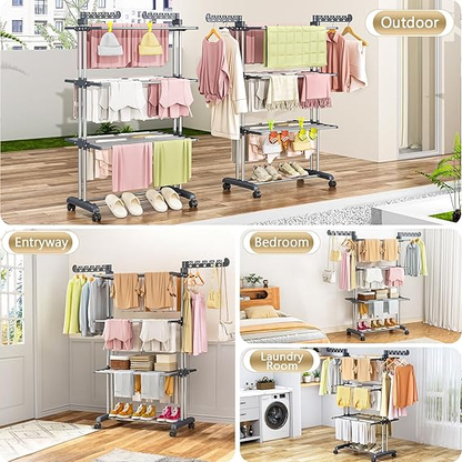 Floor Standing Cloth Drying Rack (Premium Quality)