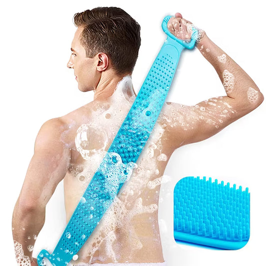 2-in-1 Silicone Back Scrubber and Bath Brush