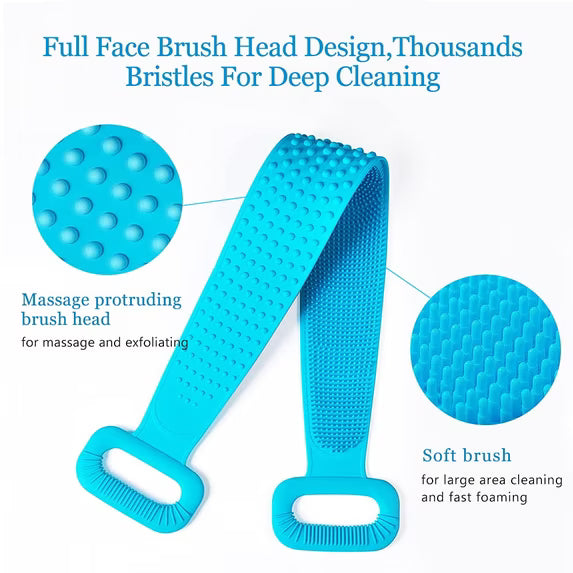 2 in 1 Silicone Back Scrubber and Bath Brush