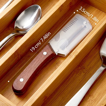 Multifunctional Vegetable Peeler for Kitchen, 2026 New 2 in 1 Stainless Steel Blade with Wooden Handle and Bottle Opener