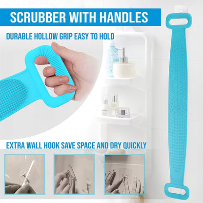 2 in 1 Silicone Back Scrubber and Bath Brush